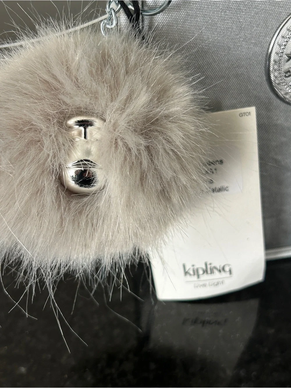 Kipling 100 Pens Case NWT Silver/Candy Metallic